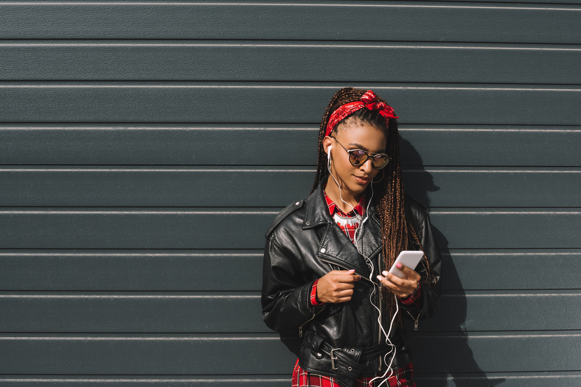 woman using her phone