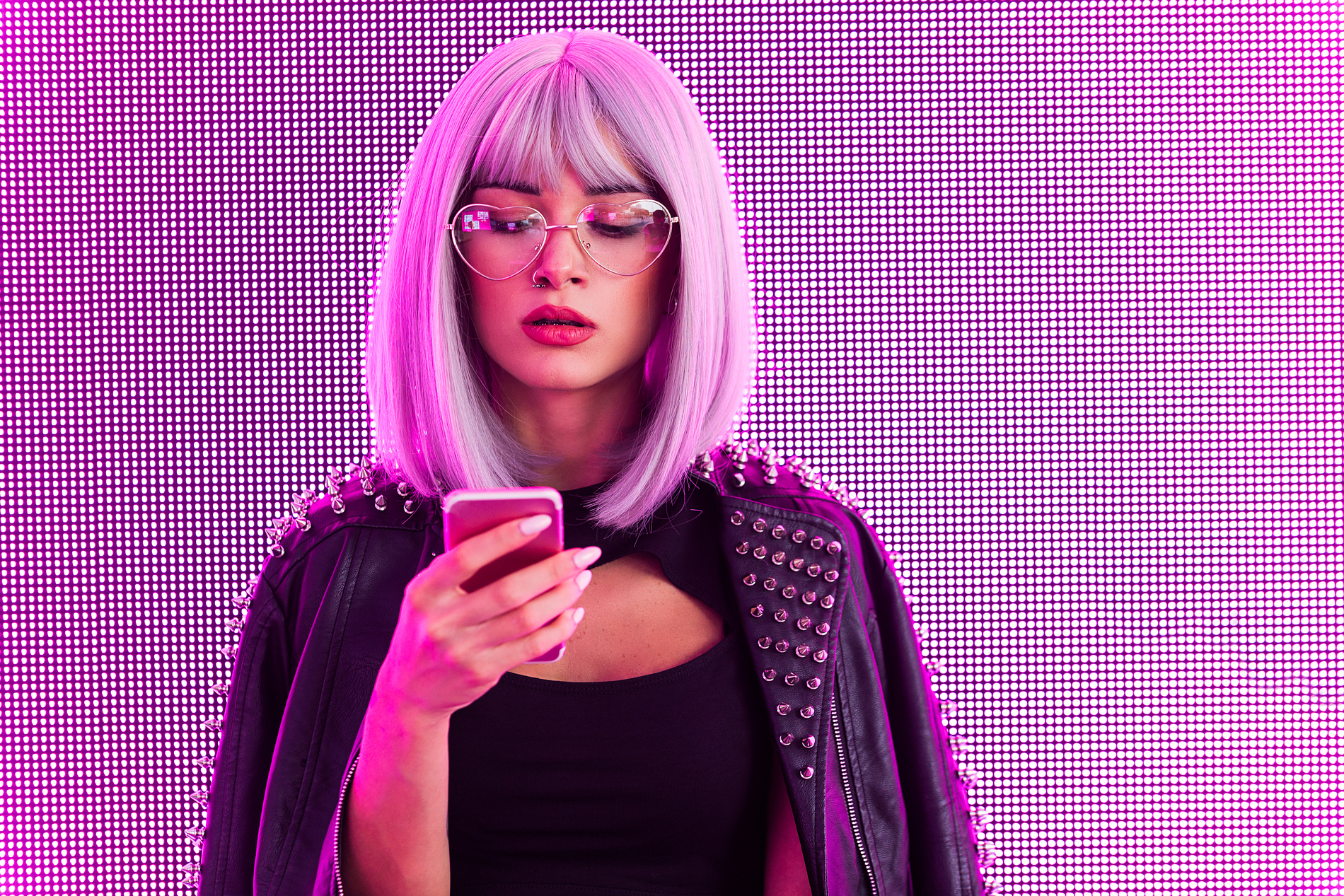 Woman using her phone