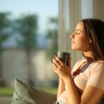Woman drinking tea